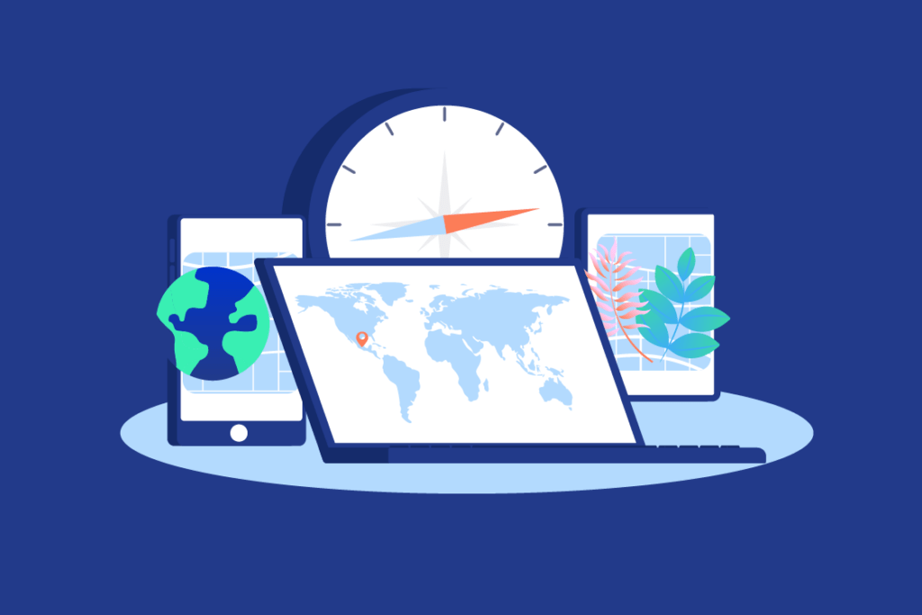 Mapa de México y herramientas digitales para calcular emisiones, representando cómo medir tu Huella de Carbono en México de forma correcta