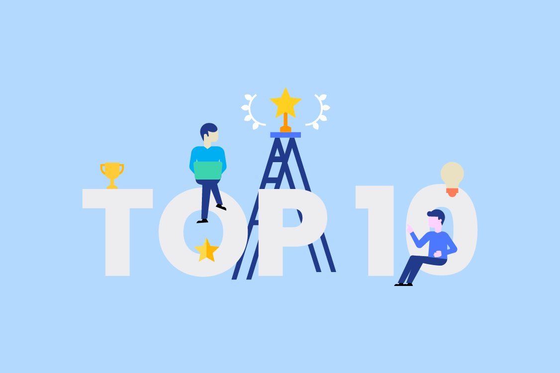 Ilustración del TOP 10 del Premio Carlos Vial Espantoso, destacando el reconocimiento a buenas prácticas laborales y gestión de personas en Chile