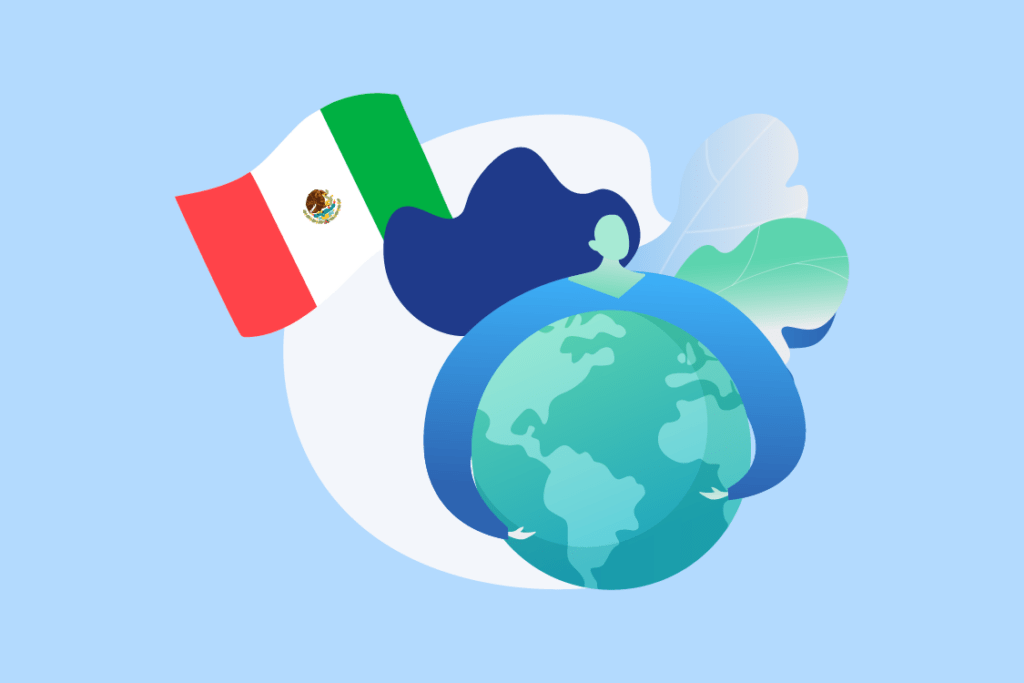 Sostenibilidad México 2026 representada con la bandera mexicana y el planeta en transición sostenible