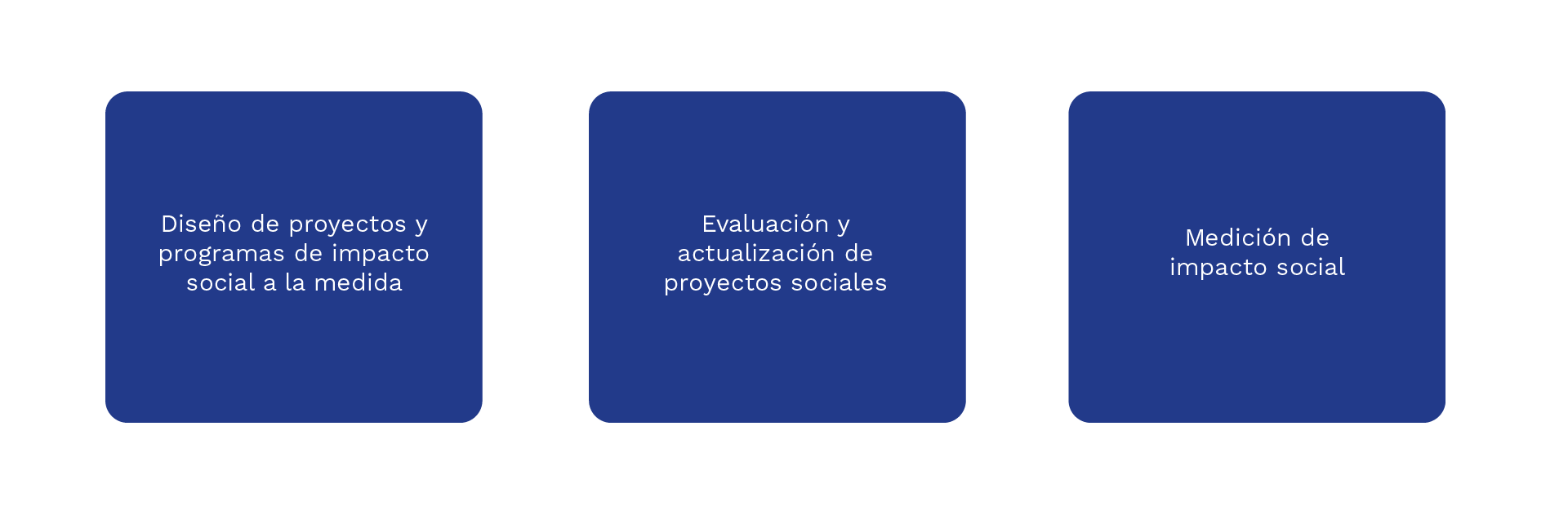 Diseño de proyectos y programas de impacto social a la medida - Evaluacion y actualización de proyectos sociales - Medición de impacto social
