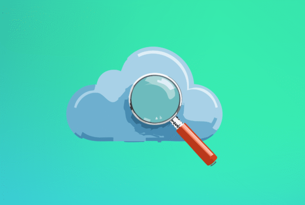 Ilustración de una nube y una lupa para representar la Taxonomía Medioambientalmente Sostenible de Chile