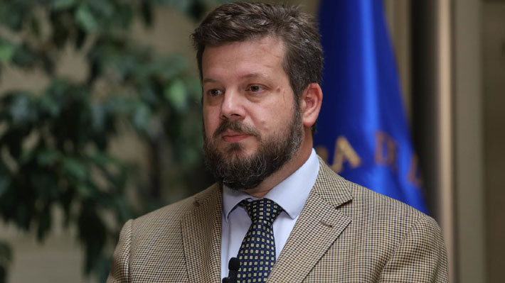 Johannes Kaiser en una entrevista en el congreso