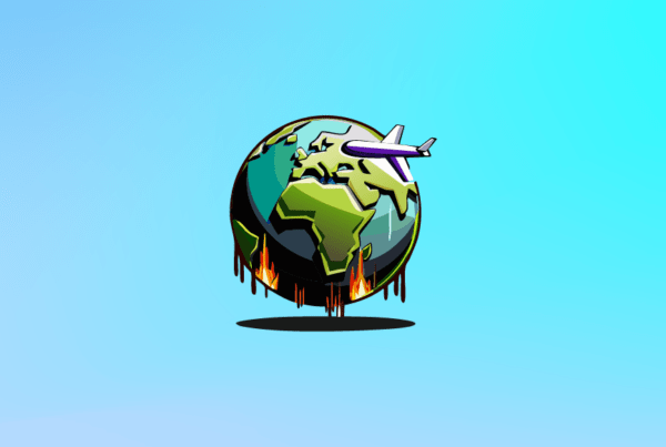 Ilustración de conflictos geopolíticos globales mostrando el planeta Tierra en llamas y un avión cruzando el mapa, representando tensiones internacionales, crisis globales, inestabilidad política y su impacto en la economía y la sostenibilidad.